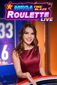 Mega Fire Blaze Roulette, okładka gry z kategorii kasyno na żywo i gry crash